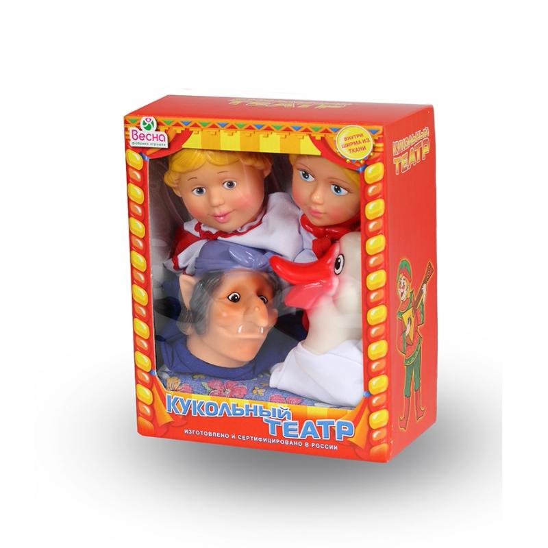 Кукольный театр 4 персонажа с ширмой C